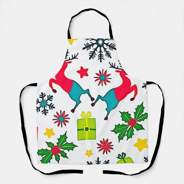 Cozy Winter Wonder Pattern Dream Design Apron (Front)