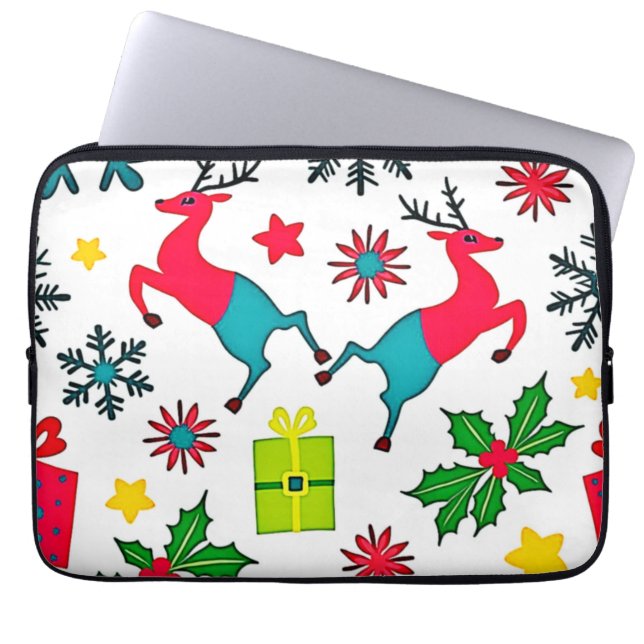 Cozy Winter Wonder Pattern Dream Design Laptop Sleeve (Front)
