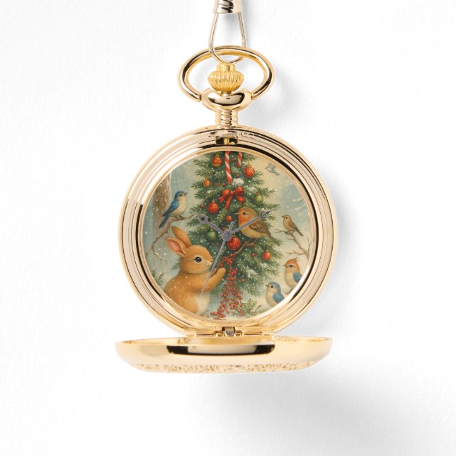 Cozy woodland christmas festive winter cute watch (Front)