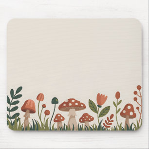 Cozy Woodland Mushrooms Mouse Pad