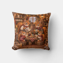 Cozy Woodland Squirrel Tea Party Illustration