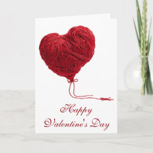 Cozy Yarn Heart for Valentines Card