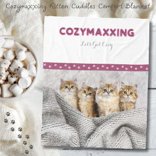 Cozymaxxing Kitten Cuddles Comfort Blanket
