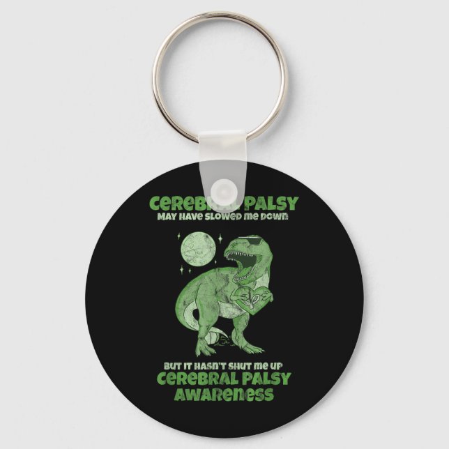 Cp Brain Damage Cute Dinosaur Kids Cerebral Palsy  Key Ring (Front)
