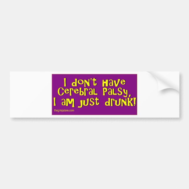 cp_drunk bumper sticker (Front)