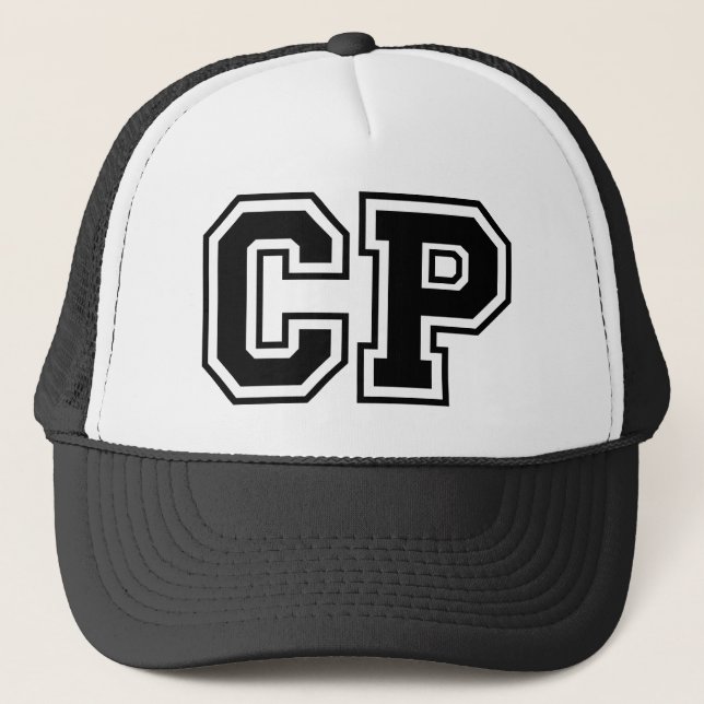 'CP' Monogram Trucker Hat (Front)