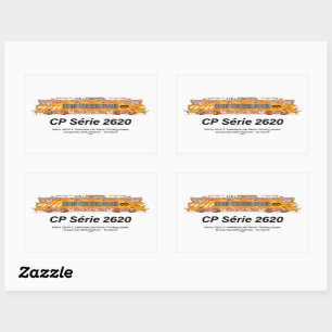 CP Serie 2620 Electric Locomotive. Nez-Casse Loco  Rectangular Sticker