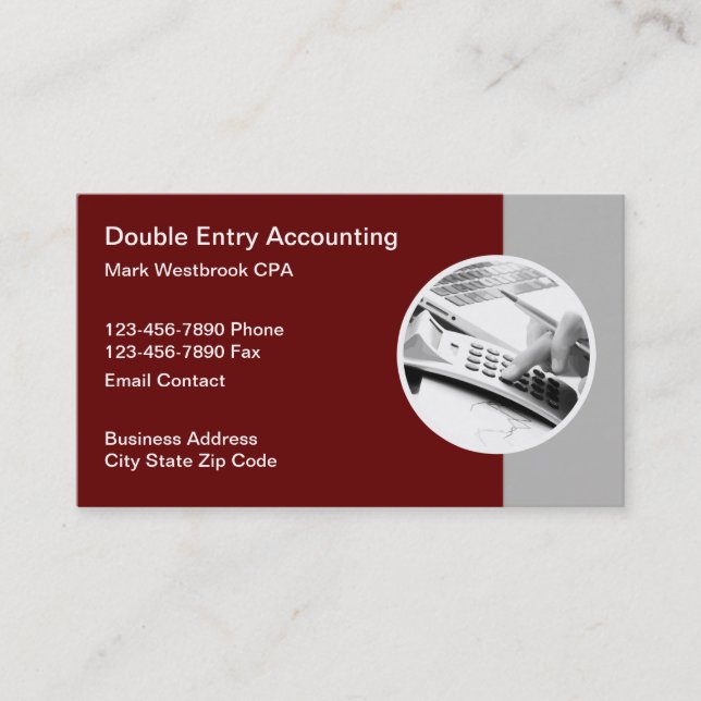 CPA Accountant Accounting Services Business Card (Front)