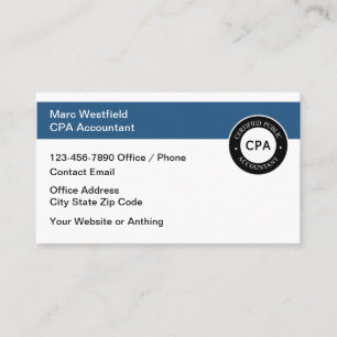 CPA Accountant Business Cards Design