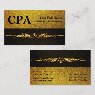 CPA Accountant Certified Public Accountants Business Card