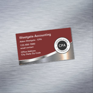 CPA Accountant Professional Magnetic Business Card