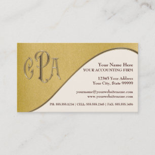 CPA Certified Public Accountant Business Taxes Business Card