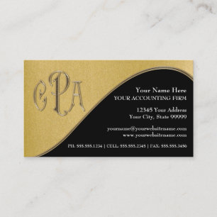 CPA Certified Public Accountant Business Taxes Card