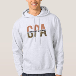 CPA Certified Public Accountant Leopard Print Hoodie