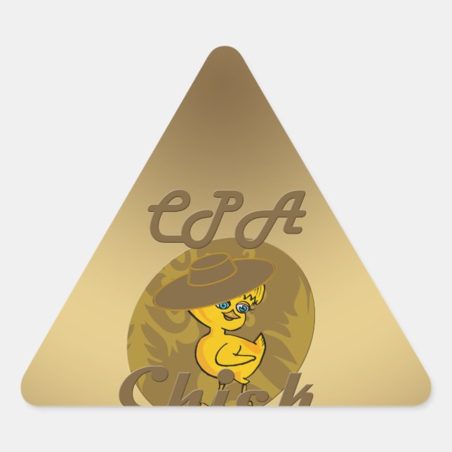CPA Chick #6 Triangle Sticker (Front)