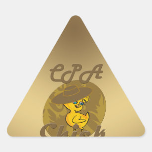 CPA Chick #6 Triangle Sticker