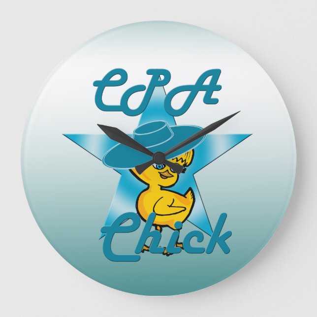 CPA Chick #7 Large Clock (Front)