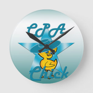 CPA Chick #7 Round Clock