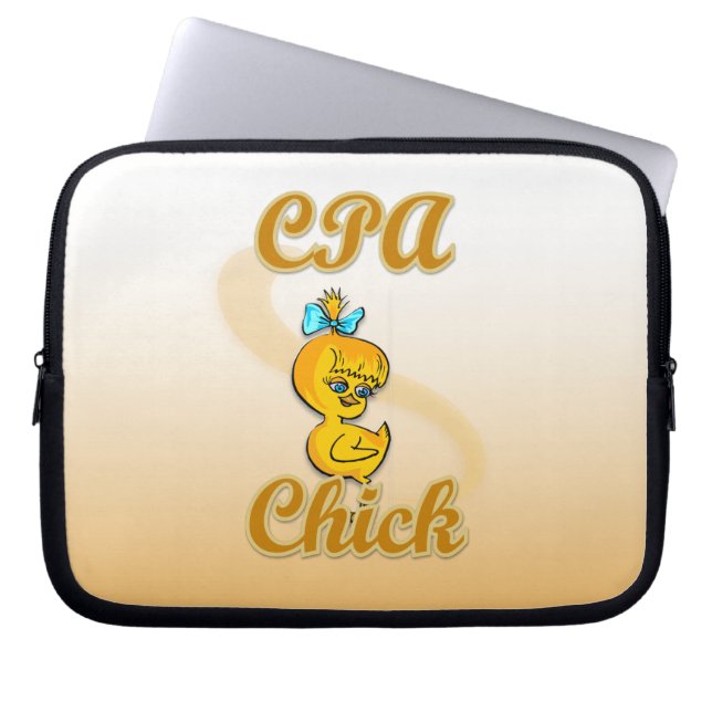 CPA Chick Laptop Sleeve (Front)