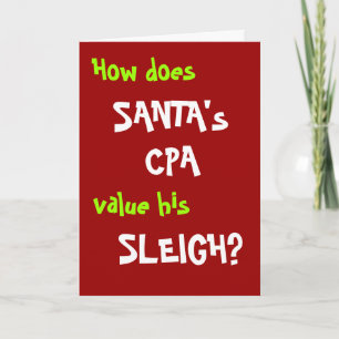 CPA Christmas Card   Santa Accounting Pun   Joke