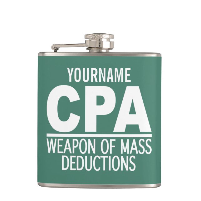 CPA custom colour & monogram flask (Front)