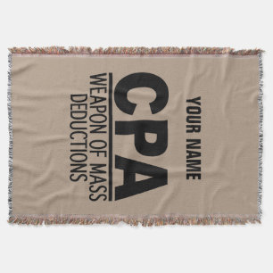 CPA custom colour throw blanket