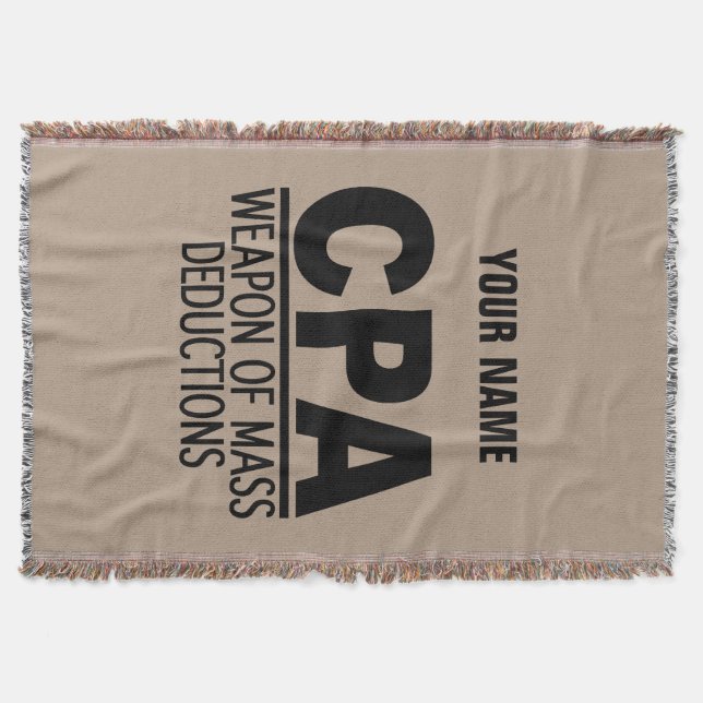 CPA custom colour throw blanket (Front)