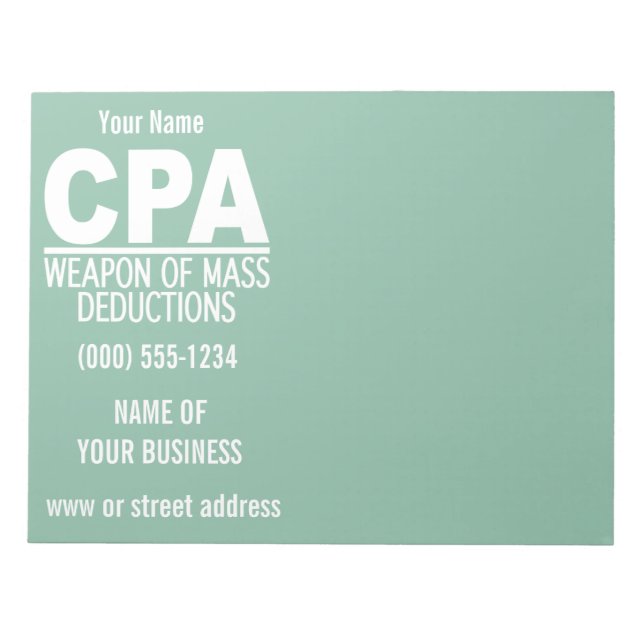CPA custom notepad (Front)