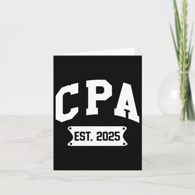 Cpa Est 2025 Certified Public Accountant Graduate  Card (Front)