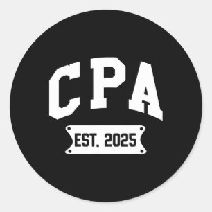 Cpa Est 2025 Certified Public Accountant Graduate Classic Round Sticker