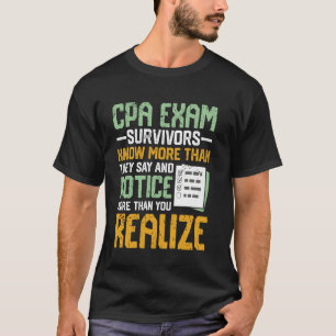CPA Exam Accounting Bookkeeper Tax Auditor Account T-Shirt