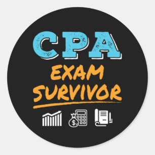 CPA Exam Survivor Classic Round Sticker