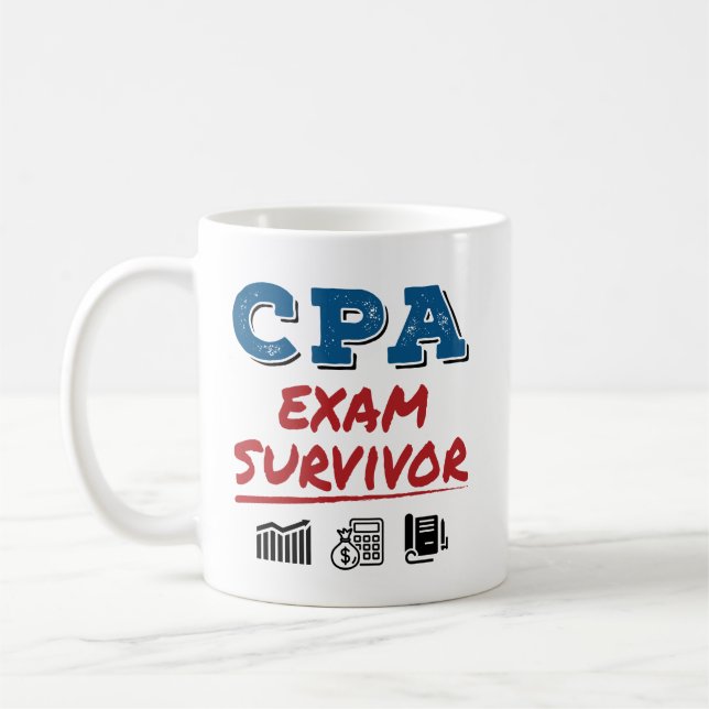 CPA Exam Survivor Coffee Mug (Left)