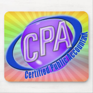 CPA ORB SWOOSH LOGO CERTIFIED PUBLIC ACCOUNTANT MOUSE PAD