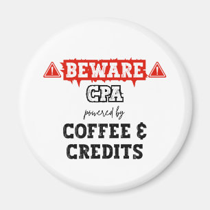 CPA Powered By Coffee & Credits   Funny Accountant Magnet