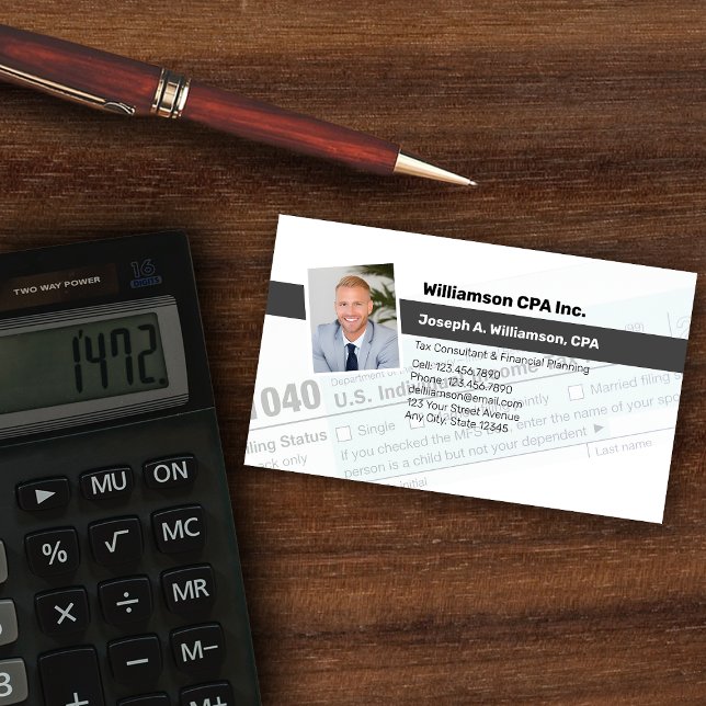 CPA | Tax Accountant Professional Business Card (Creator Uploaded)