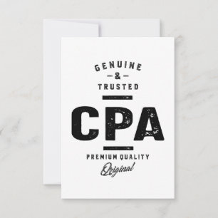 CPA Work Job Title Gift RSVP Card