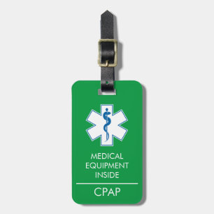 CPAP or Medical Alert Carry On Luggage Tag