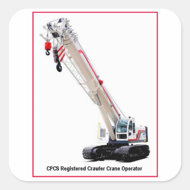 CPCS Crawler Crane Operator Square Sticker (Front)