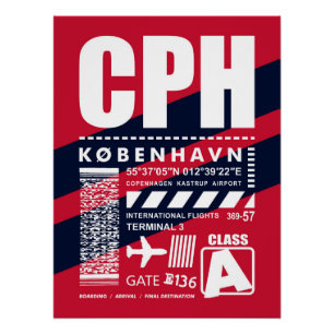 CPH Copenhagen Airport Poster