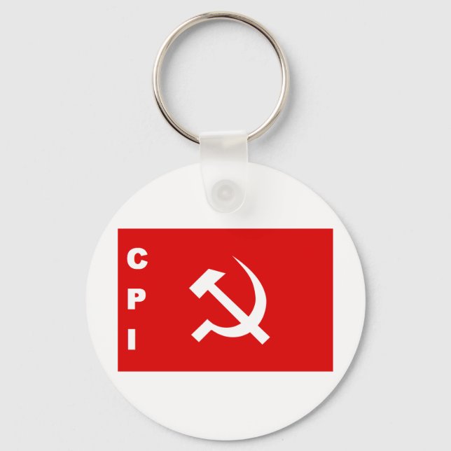 CPI-flag communist party of India Key Ring (Front)