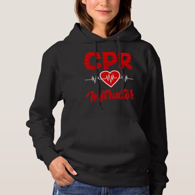 Cpr Instructor Course Coach Care Emergency First A Hoodie (Front)