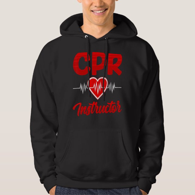 Cpr Instructor Course Coach Care Emergency First A Hoodie (Front)