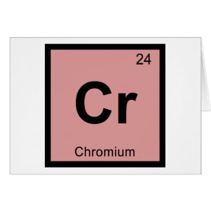 Cr - Chromium Chemistry Periodic Table Symbol