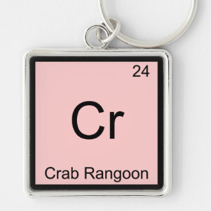 Cr - Crab Rangoon Funny Chemistry Element Symbol Key Ring