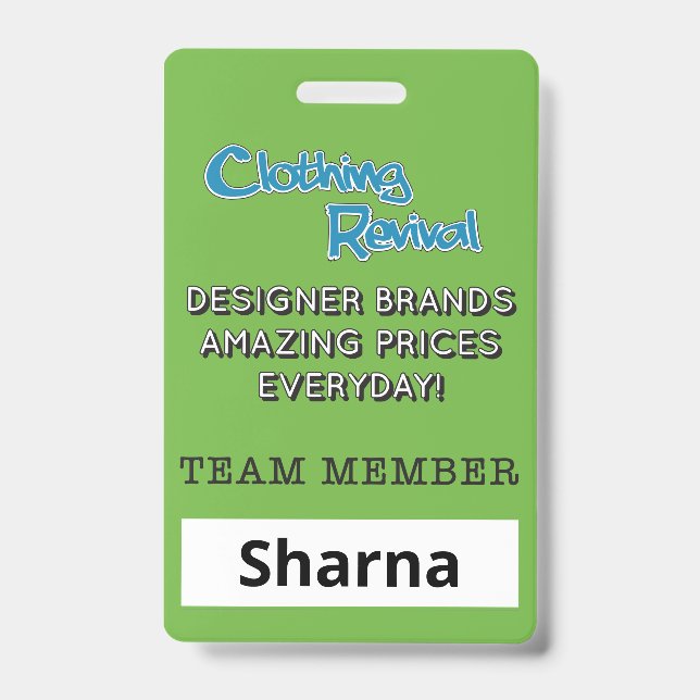 CR Name Badge ID Badge (Front)