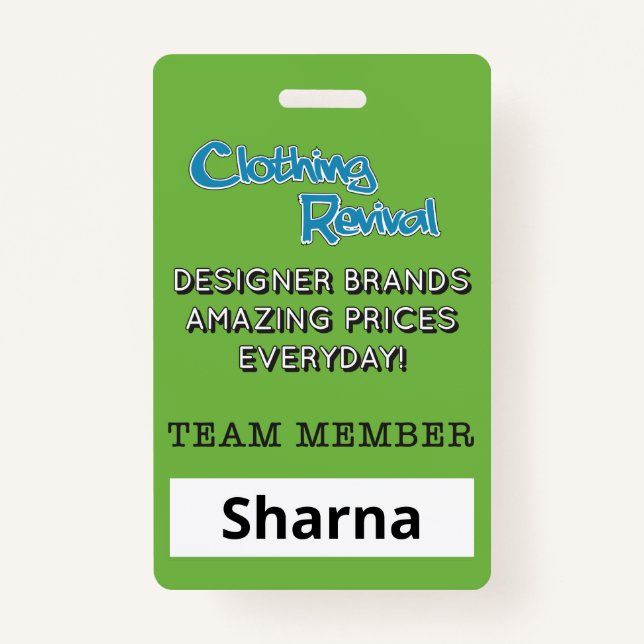 CR Name Badge ID Badge (Front)