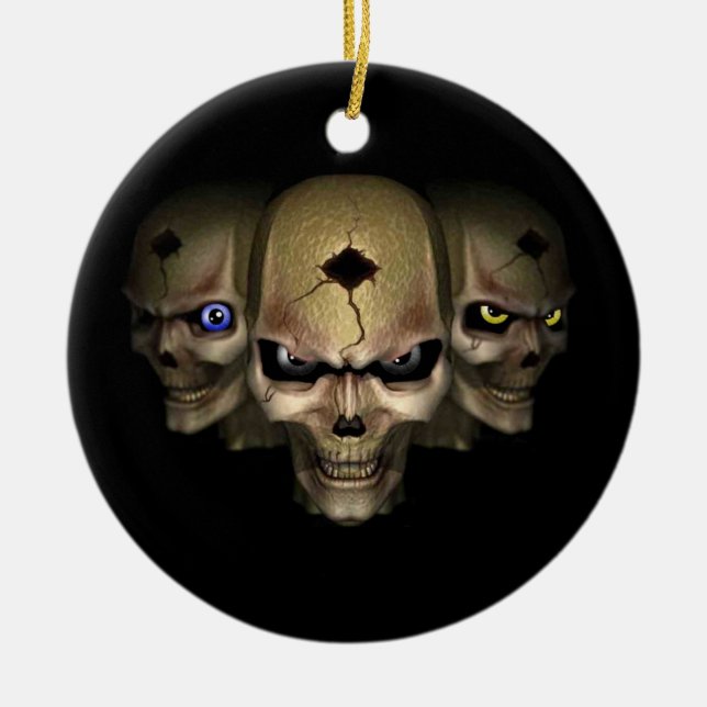 Cr � nes au oeil fluoro - ceramic ornament (Front)