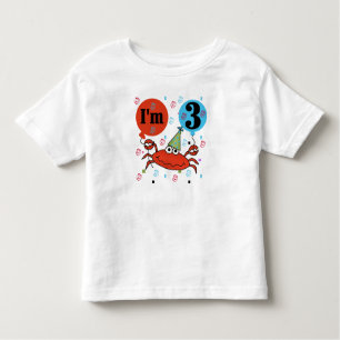 Crab 3rd Birthday Toddler T-Shirt