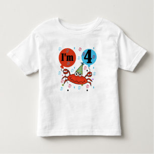 Crab 4th Birthday Tshirts and Gifts